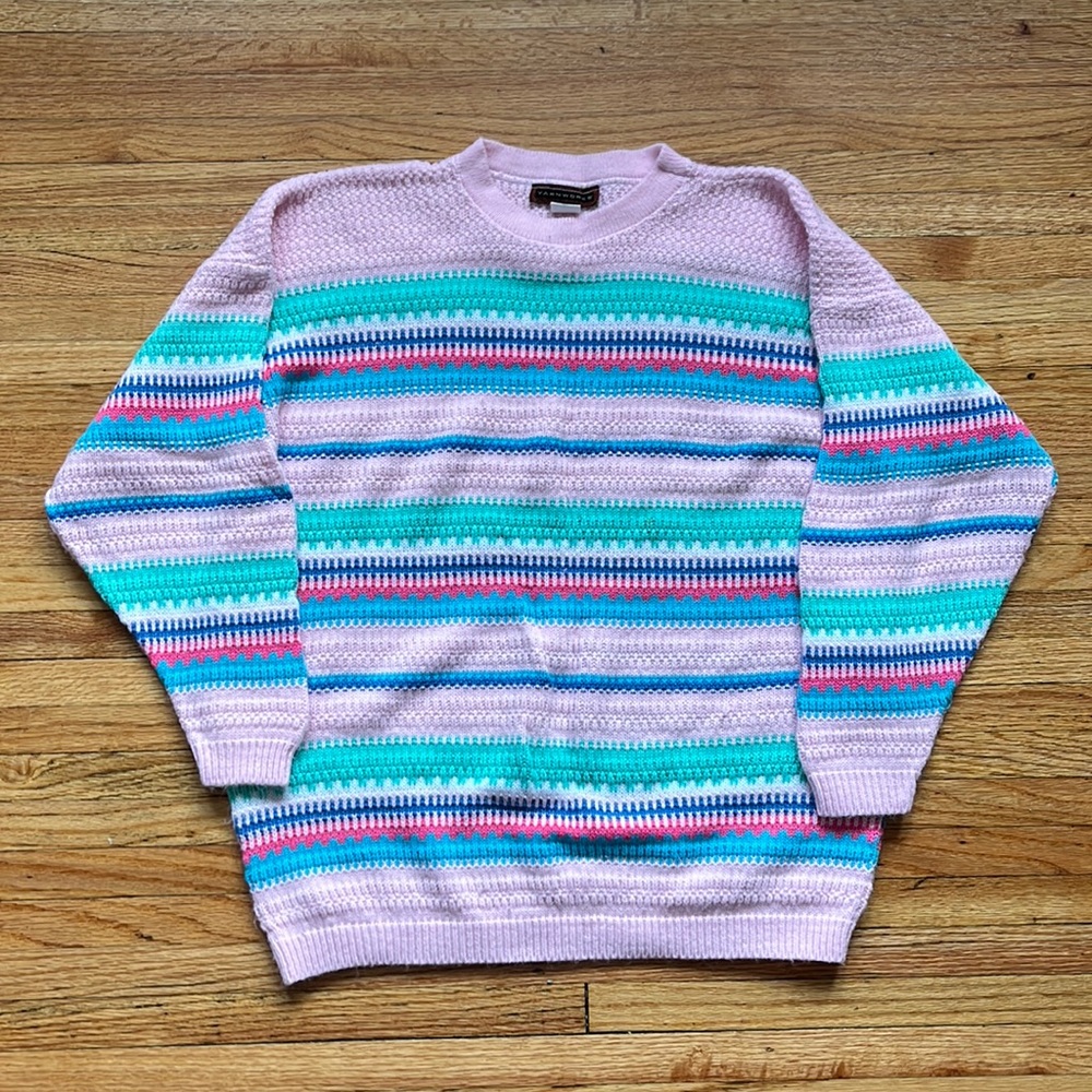 Vintage Yarnworks Striped Sweater / Medium / 80s / 90s / Made In USA
